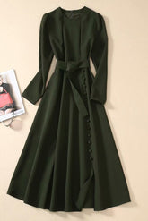 Elegante vestido verde oscuro de fiesta de Kate Middleton